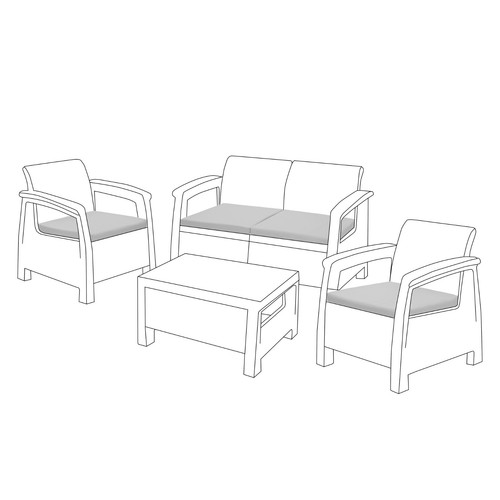 Grey replacement seat cushions - replacement,