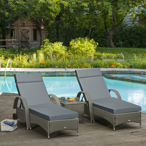 Set dark grey deep seat - dark,