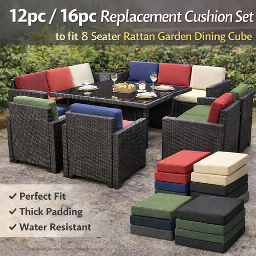 12pc 16pc replacement cushion - replacement,