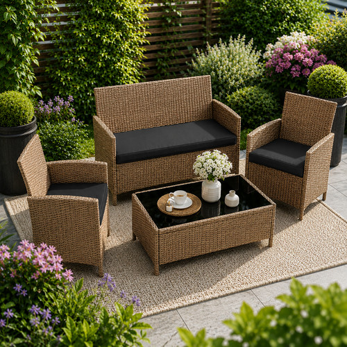 3pc rattan garden furniture - rattan,