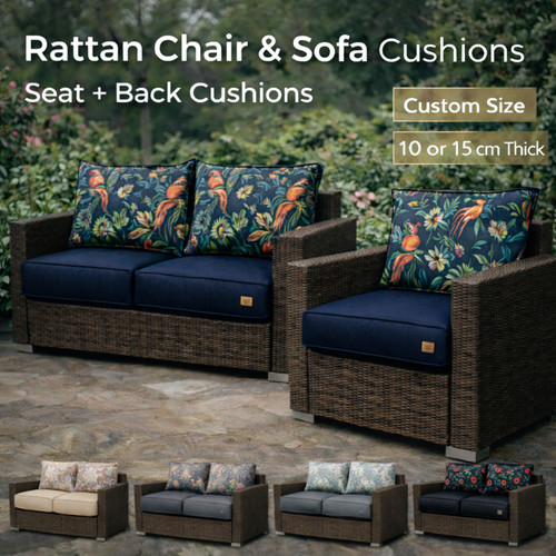 Rattan sofa chair cushions - sofa,